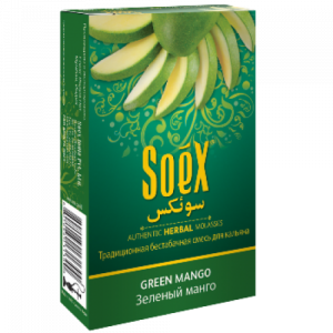 Бестабачная смесь Soex Зеленый манго