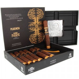 Подарочный набор сигар Plasencia Alma Fuerte Sixto II Hexagono с пепельницей