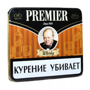 Сигариллы Premier Whisky с мундштуком портсигар 10 шт