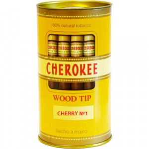 Сигариллы Cherokee Wood Tip Cherry №1 туба 25 шт.