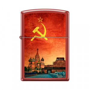 Зажигалка Zippo 233 SOVIET DESIGN Красная Москва
